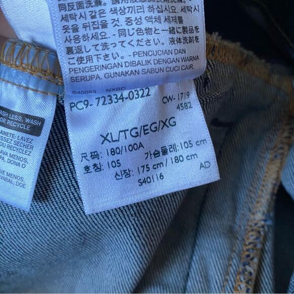 Levi’s Trucker Men's Denim Jean Jacket size XL Dark Blue - Picture 9 of 12